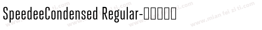 SpeedeeCondensed Regular字体转换